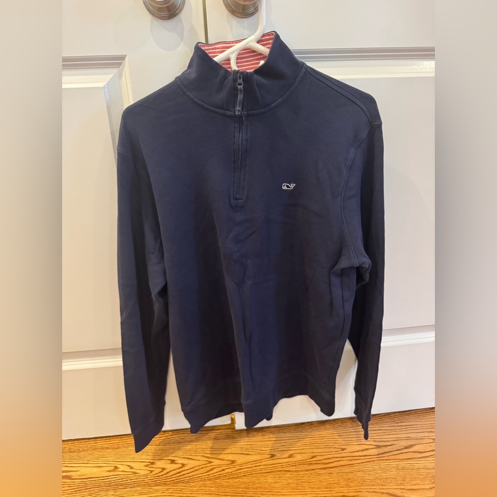 Vineyard Vines Men's Navy Quarter zip Sweater
